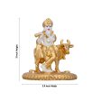 Cow Krishna Murti - 3 x 2.5 Inches | Krishna Statue  Ceramic Sculpture for Pooja  70 Gms Approx Sale