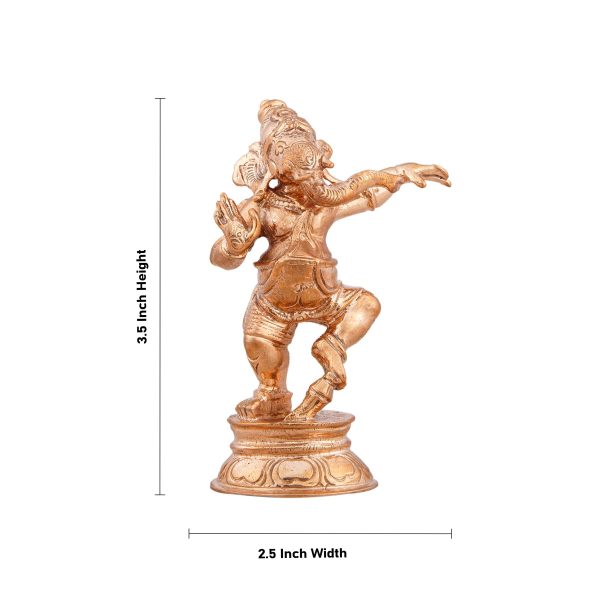 Dancing Ganesh Murti - 3.5 x 2.5 Inches | Panchaloha Statue  Ganpati Murti for Pooja  185 Gms Approx Online now