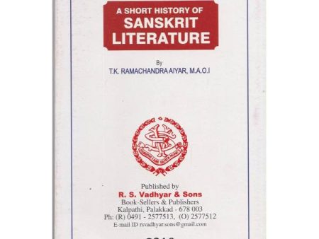 A Short History Of Sanskrit Lierature Online