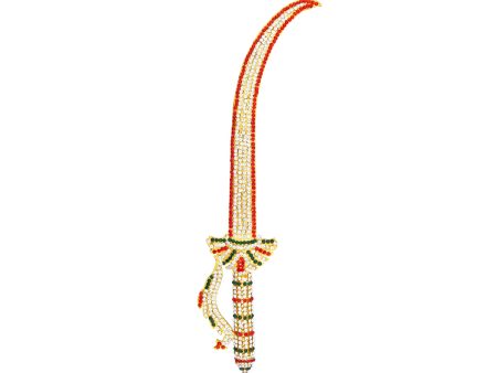 Stone Sword - 12 Inches | Multicolour Stone Knife  Swamy Alangaram  Stone Astra for Deity For Discount