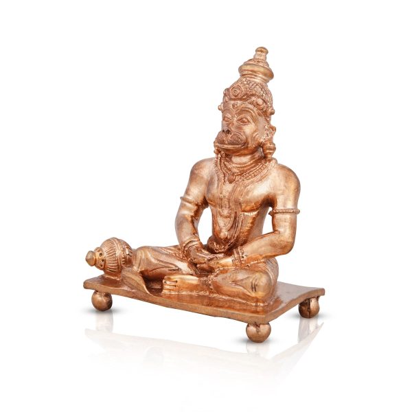 Anjaneya Statue Sitting On Chowki - 3.5 x 2.5 Inches | Panchaloha Statue  Hanuman Statue for Pooja  335 Gms Cheap