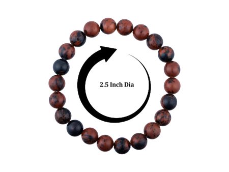 Mahogany Obsidian Bracelet - 2.5 Inches | Mahogany Bracelet  Jewellery for Men & Women  16 Gms Approx Sale