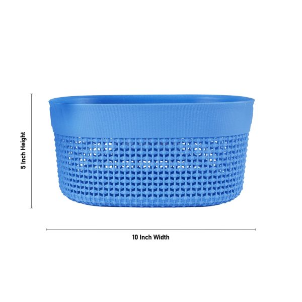 Kitchen Basket With Lid - 5 x 10 Inches | Oval Shape Storage Basket  Plastic Basket  Filo Basket for Home Cheap