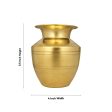 Brass Lota - 5.5 x 4 Inches | Brass Kalash Pot  Iyengar Vaishnav Chombu for Pooja  260 Gms Approx Supply