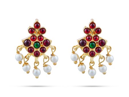 Kemp Earing - 1 x 0.75 Inches | Stone Earring  Beads With Stone Stud for Dance  10 Gms Approx Sale