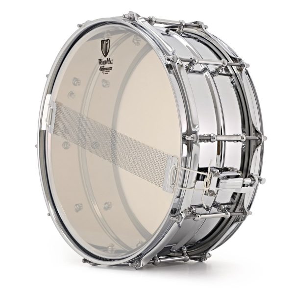 WorldMax Steel Snare Drum | 14 x 5.5  - Beaded Chrome Over Sale