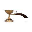 Dhoop Dhani With Lid - 7 x 8 Inches | Brass Dhup Dhani With Wooden Handle  Sambrani Burner for Pooja  355 Gms Supply