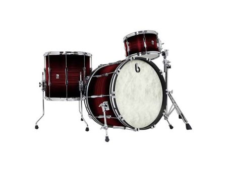 British Drum Company Lounge Series 3-piece Drum Kit - Carnaby Red Cheap