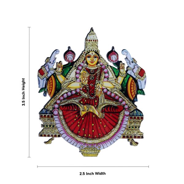 Gaja Lakshmi Idol Fridge Magnet - 3.5 x 2.5 Inches | GajaLaxmi Idol Photo Magnet  Picture Magnet for Home Online