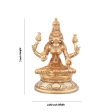 Lakshmi Idol - 3 x 2.25 Inches | Panchaloha Statue  lakshmi murti  Sitting Laxmi Murti for Pooja  215 Gms Approx For Discount