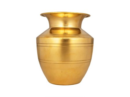 Brass Lota - 6 x 4 Inches | Vaishnav Pooja Pot  Iyengar Brass Kalash  Brass Chombu for Home  295 Gms Approx Hot on Sale