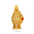 Half Vairamudi Crown - 2.25 x 1.25 Inches | Gold Polish With Single Stone Half Kireedam  Half Mukut for Deity Online Sale