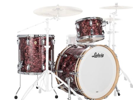 Ludwig USA Classic Maple Drum Kit Shell Pack 3pc 22  - Burgundy Pearl Supply