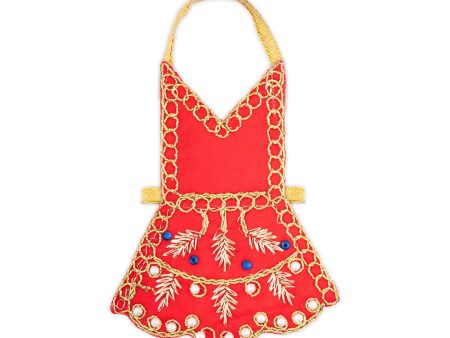 Radha Dress - 4 Inches | Embroidery Radha Costume  Radhai Costume for Deity on Sale