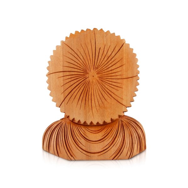 Buddha Bust Statue - 5 x 4.5 Inches | Wooden Statue  Buddha Idol  Buddha Murti for Pooja Discount