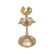 Brass Lamp - 8 x 3.5 Inches | Karaikudi Annam Kuthu Vilakku  Brass Deep for Pooja  310 Gms Approx Fashion