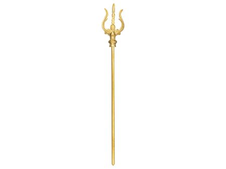 Trishul - 16.5 x 2.5 Inches | Brass Astras  God Shiva Trishul  Soolam  Durga Maa Trishul for Pooja  340 Gms For Cheap