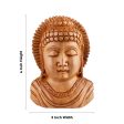 Buddha Bust Statue - 4 x 3 Inches | Wooden Statue  Buddha Idol  Buddha Murti for Pooja For Discount