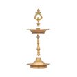 Brass Lamp - 8 x 3.5 Inches | Brass Diya  Karaikudi Pirai Design Vilakku for Pooja  300 Gms Approx Fashion