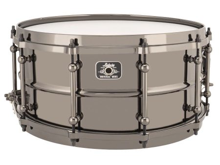 Ludwig Universal Brass Snare Drum 14 x 6.5  - Black Hardware LU6514 For Sale