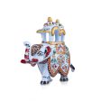 Elephant Statue - 3 x 3.5 Inches | Aluminium White Ambari Elephant  Painted Elephant Sculpture for Home Decor For Cheap