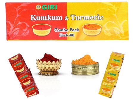 Giri Turmeric Kumkum Set - 30 Pcs | Thamboola Gift  Haldi  Kungumam  Yellow, Red Colour For Discount