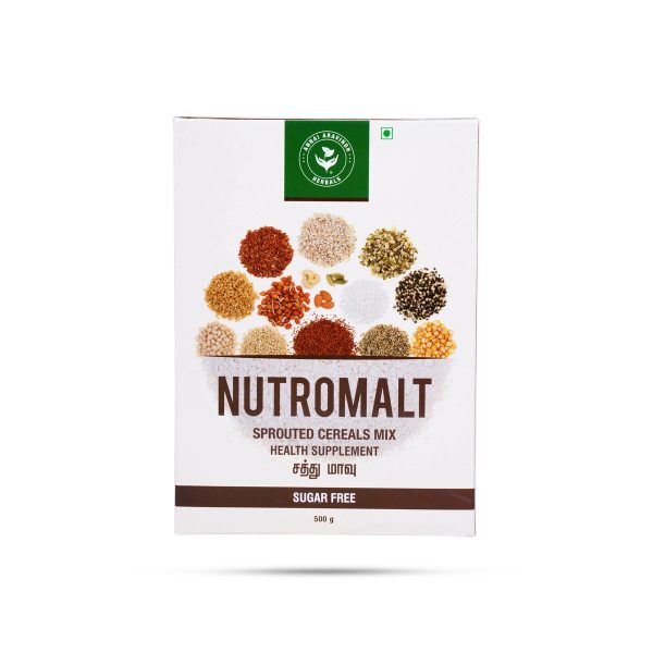 Nutromalt - Sprouted Cereals Mix - 500 Gms | Sugar Free  Health Mix  Instant Mix Online Sale