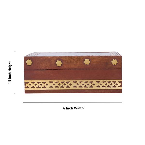 Jewellery Box - 1.5 x 4 Inches | Gemstone Storage Box  Sheesham Wooden Box for Home Online Sale