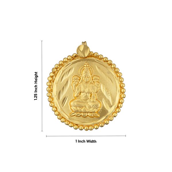 Gold Polish Dollar - 1.25 x 1 Inches | Gold Polish Pendant  Gold Polish Locket for Women Discount