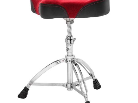 Mapex Drum Stool, Burgundy Saddle Cloth Top on Sale