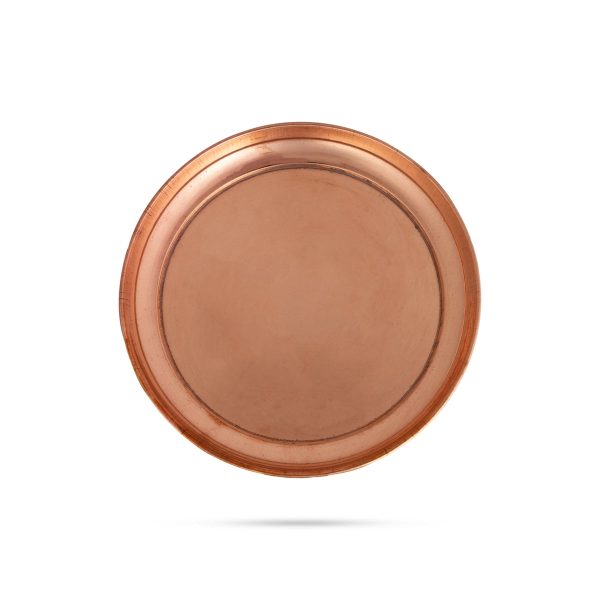 Copper Plate - 0.5 x 5 Inches | Thali Plate  Pooja Plate for Home  25 Gms Approx Online