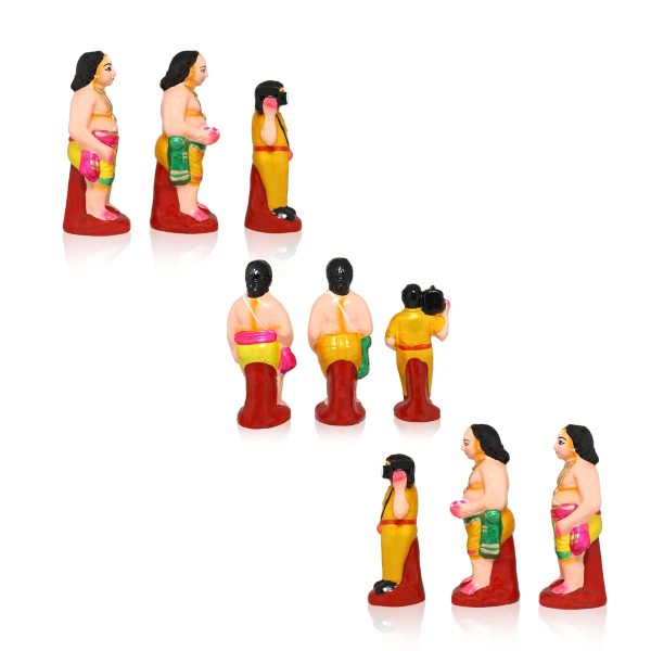 60th Marriage Clay Golu Bommai Set - 7 x 5.5 Inches | Giri Golu Doll  Navaratri Golu Bomma  Gombe  Bommai Online Hot Sale