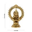 Ayyappan Statue With Arch - 5.5 x 4 Inches | Antique Brass Idol  Ayyappa Idol for Pooja  695 Gms Approx Fashion