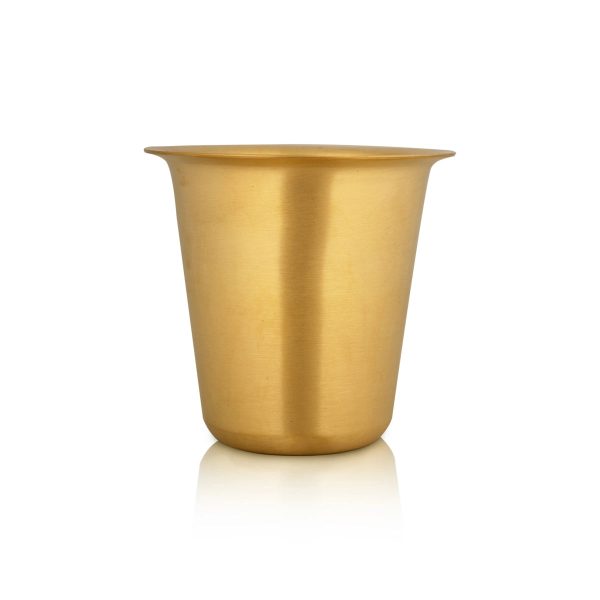 Coffee Dabara Set - 3 x 4 Inches | Brass Mat Polish Davara Tumbler Set  Davara Set for Home  200 Gms Approx Online Sale