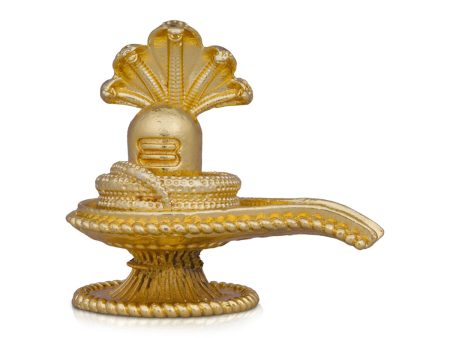 Shivling Idol With Nag - 1.5 x 2 Inches | Copper Idol  Gold Polish Shivling Murti for Pooja  85 Gms Approx Online Hot Sale