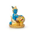 Butter Krishna Idol - 4 x 3 Inches | Krishna Statue  Ceramic Sculpture for Pooja  235 Gms Approx Sale