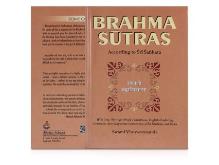 Brahma Sutras According to Sri Sankara - English | by Swami Vireswarananda  Hindu Spiritual Book Online now