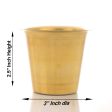 Brass Tumbler - 2.5 x 3 Inches | Glass  Brass Cup for Home  50 Gms Approx For Cheap