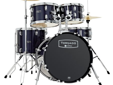 Mapex Tornado Complete Drum Kit Shell Pack | 5pc 18 20 22  - Royal Blue For Cheap