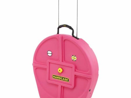 Hardcase Cymbal Case w  Wheels & Pull Handle | 22  - Pink Online Sale