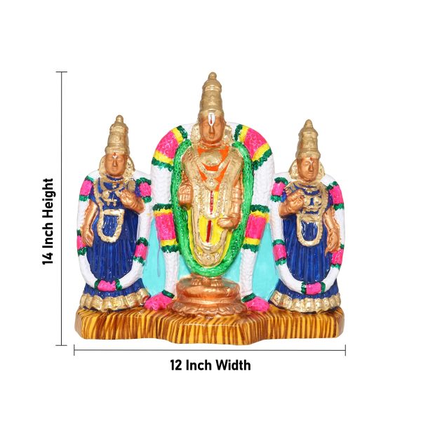 Balaji Perumal Utsavar Clay Golu Bommai - 14 x 12 Inches | Giri Golu Doll  Navaratri Golu Bomma Gombe Bommai Fashion