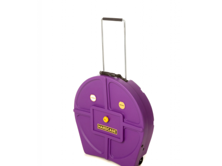 Hardcase Cymbal Case w  Wheels & Pull Handle | 22  - Purple Sale