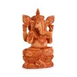 Ganesh Murti - 6 x 4 Inches | Wooden Statue  Sitting Vinayaka Statue  Ganpati Murti for Pooja For Discount