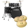 Yamaha Rydeen Drum Kit Shell Pack | 5pc 20 22  - Black Glitter Online Sale