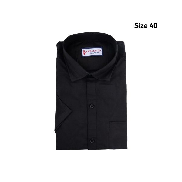 Shirt - 40 Inches | Half Sleeves Formal Shirt  Black Colour Half Hand Casual Shirt for Men Online now