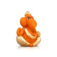 Ganesh Murti - 1.5 x 1.25 Inches | Metal Gold Polish Ganpati Murti  Sitting Vinayaka Statue for Pooja Hot on Sale