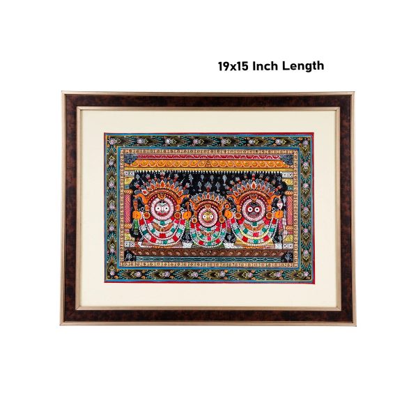 Pattachitra Painting Frame - 19 x 15 Inches | Puri Jagannath Hand Painted Frame  Patachitra Painting for Home Hot on Sale