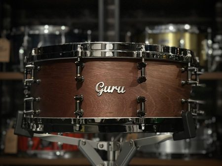 Guru 14  Steam Bent Walnut Snare Drum #964 For Discount