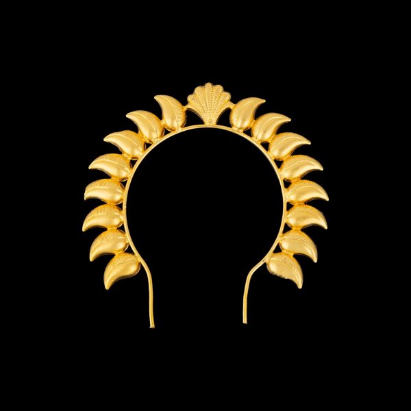 Hair Arch - 4 x 4 Inches | Gold Polish Jewellery  Mango Design Hair Accessory  Artificial Jewellery for Deity For Sale