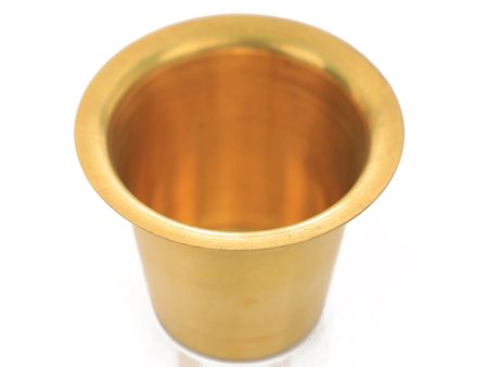 Brass Tumbler - 2.5 x 3 Inches | Glass  Brass Cup for Home  50 Gms Approx For Cheap